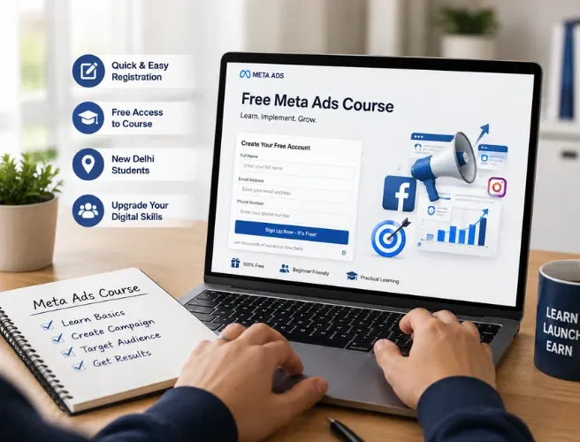 Students participating in a digital marketing course